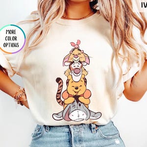 Comfort Colors Winnie The Pooh and Friends Shirt, Disney Winnie The Pooh Shirt, Disneyland Trip TShirt, Cute Pooh Bear Shirt, Girls Vacation
