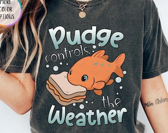 Comfort Colors® Disney Lilo and Stitch Pudge Controls The Weather Shirt, Disney Shirt for Women, Disneyland Trip Shirt, Disney Movie Shirt