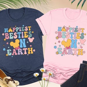 Happiest Besties On Earth Shirt, Disney Besties Shirt, Disneyworld Matching, Disneyland Girls Trip Shirt, Magical Balloon Shirt,Disney Squad