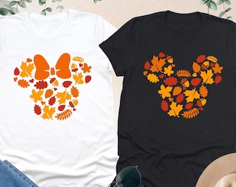 Fall Mickey Minnie Ears Shirt, Disney Fall Couple Shirt, Mickey Fall Shirt, Minnie Fall Shirt, Fall Disney Couple Shirt, Disney Fall Vibes