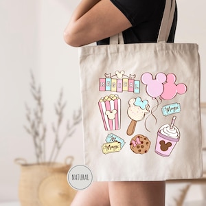 Disneyland Tote Bag, Disney Snacks Bag ,Disney Canvas Bag, 2025 Disneyland Bag, Bag for Disney Trip, Tote Bag For Kids, Shopping Tote Bag