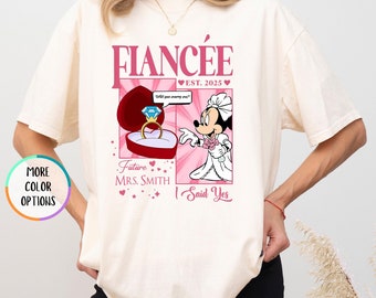 Comfort Colors Custom Future Mrs, Disney Fiancee Shirt, Minnie Bride Shirt, Disneyland Engagement, Bachelorette Party, Disney Wedding Shirt