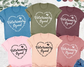 Veterinary Squad Shirts, Veterinary Shirt, Veterinarian Shirt, Veterinarian Gift, Veterinary Gifts, Vet Tech Gifts, Veterinary Assistant