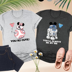 Disney Star Wars Shirt, Disney Couple Matching Shirt, Star Wars R2D2 BB8, Disneyland Honeymoon, Disney Valentines Shirt, Disney Ears Shirt