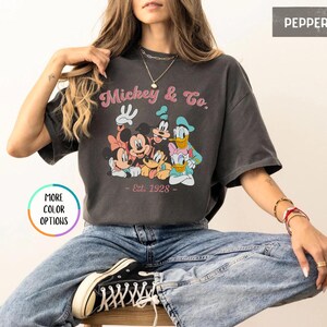 Comfort Color Retro Mickey & Company Shirt, Disneyworld Trip Shirt, Mickey And Friends Shirt, Mickey Mouse Shirt,Disneyland Shirt,Disney Tee