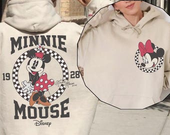Mickey and Friends Checkered Sweatshirt, Disney Group Matching Hoodie, Disneyland Trip Sweater, Disney Vacation Hoodie, Girls Trip Gift