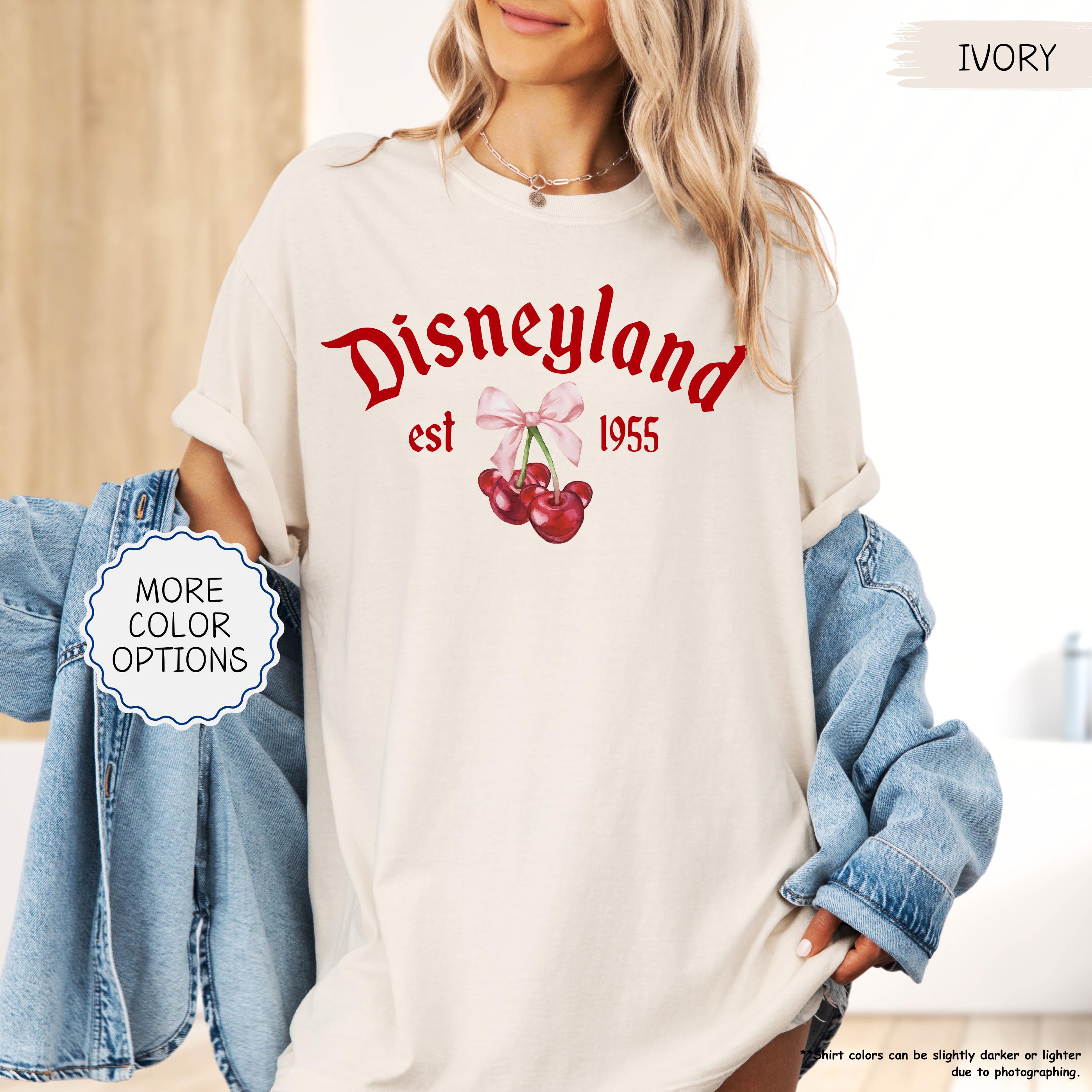 Comfort Colors® Retro Disneyland EST 1955 Tshirt, Disney Cherry