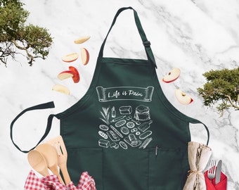 Life Is Pain Apron, French Bread Apron, Funny French Apron, French Baking Apron, Kitchen Apron, Bread Baker, Bread Is Life, French Bread