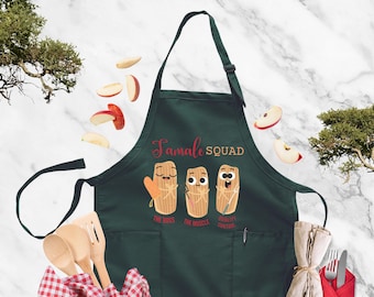 Tamale Squad Apron, Tamale Apron, Tamale Making Crew Apron, Mexican Christmas Apron,  Tamale Party Apron, Christmas Apron,Mexican Mom Apron