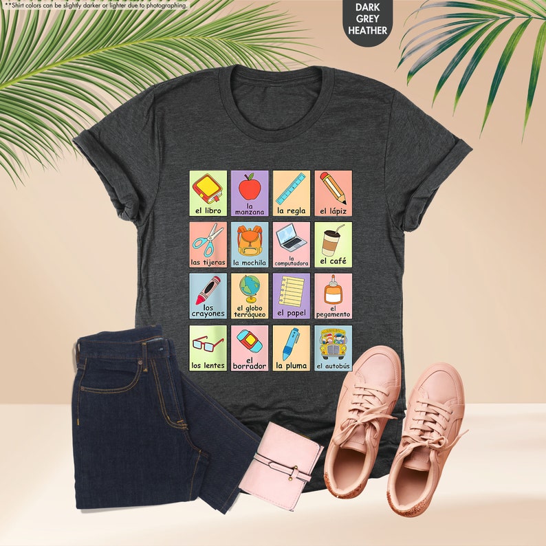 a t - shirt that has a bunch of items on it