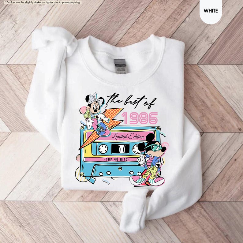The Best Of 1986 Mickey Shirt, Disney 40th Birthday Tee, Vintage Mickey Minnie Shirt, Disney Limited Edition, Disneyland Birthday Trip Shirt image 4