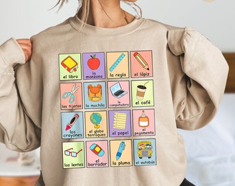 Spanish Teacher Sweatshirt, Maestra Bilingue Spanish Teacher Shirt, Spanish Teacher Gift,Maestra Gifts,Bilingual Teacher Shirt,Dual Language