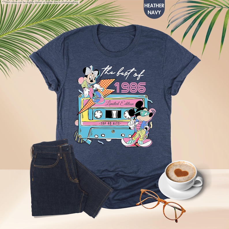 The Best Of 1986 Mickey Shirt, Disney 40th Birthday Tee, Vintage Mickey Minnie Shirt, Disney Limited Edition, Disneyland Birthday Trip Shirt image 2