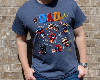 Dad Superhero Shirt for Father's Day, Marvel-Inspired Dad Tee, Disney Dad Shirt, Gift from Kids, Best Dad Ever T-Shirt, Disneyland Trip Tee