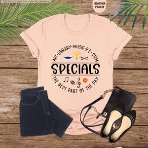a women's t - shirt with the words specials on it