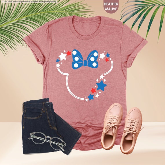 Minnie 4th Of July Shirt, Disney 4th Of July Shirt, Disney Minnie Head 4th Of July Shirt, 4th Of July Minnie Mouse Shirt, Disney USA Shirt