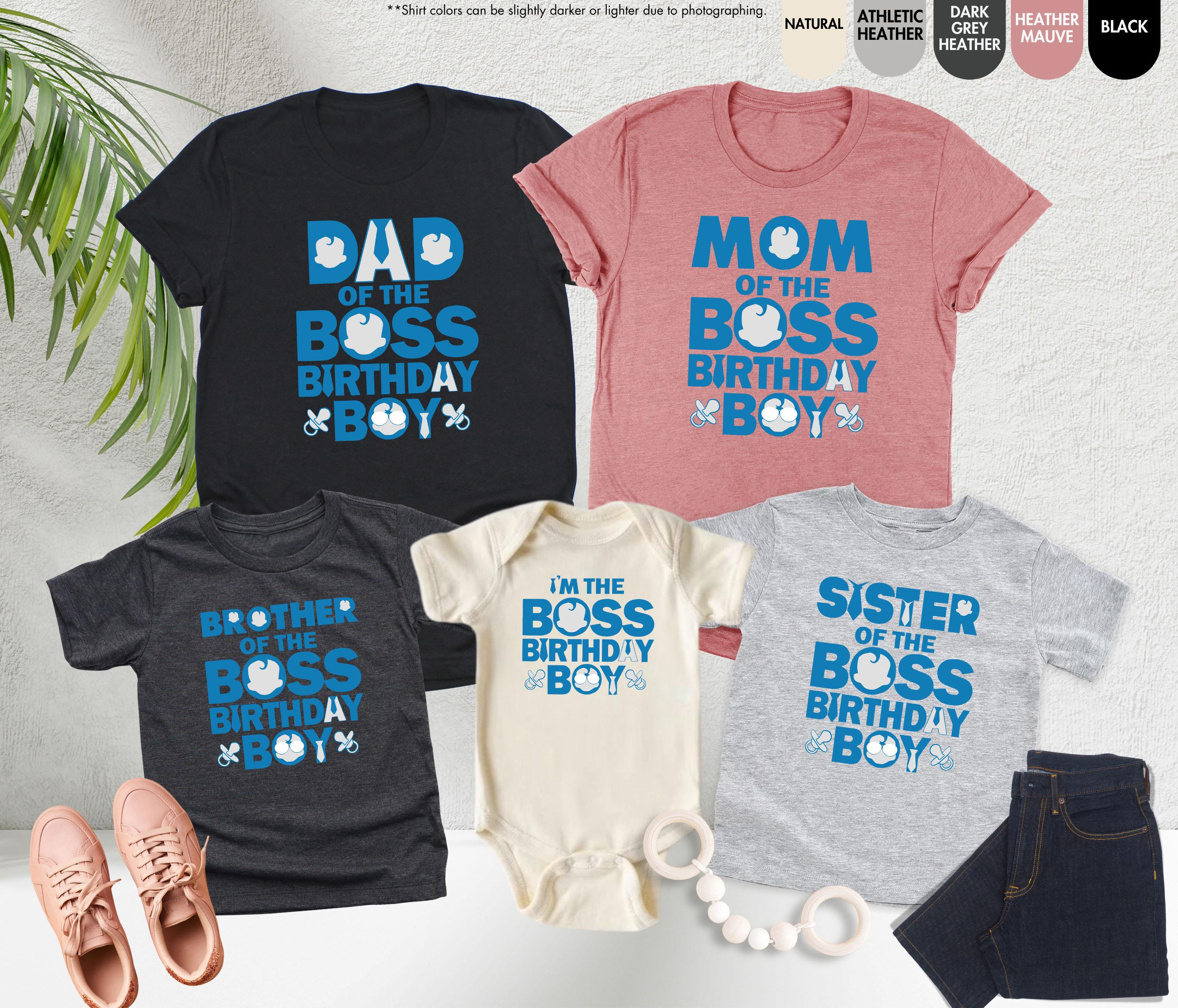 Boss Baby Boy Birthday Family Matching, Family Birthday Shirt, Custom Personalized Birthday Tee, Baby Boy Birthday Shirt, First Birthday Tee