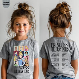 Princess Eras Tour Kids Shirt, Toddler Disney Princess Tee, Girl Birthday Outfit, Disneyland Fairytale Concert , Youth Magical Trip T-Shirt image 2