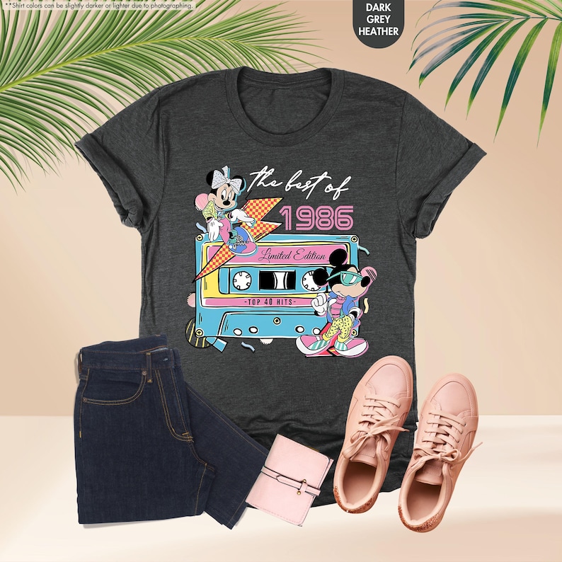 The Best Of 1986 Mickey Shirt, Disney 40th Birthday Tee, Vintage Mickey Minnie Shirt, Disney Limited Edition, Disneyland Birthday Trip Shirt image 1