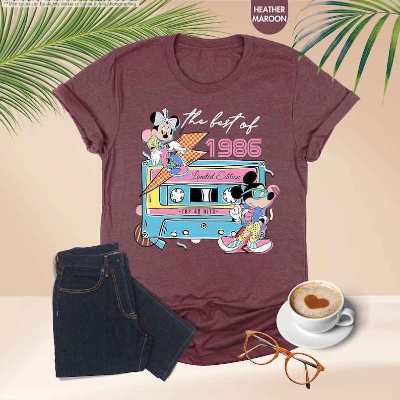 The Best Of 1986 Mickey Shirt, Disney 40th Birthday Tee, Vintage Mickey Minnie Shirt, Disney Limited Edition, Disneyland Birthday Trip Shirt image 10