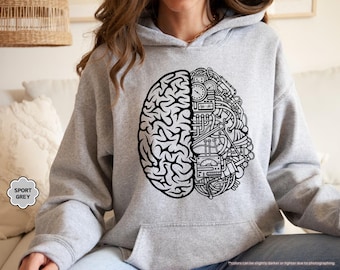 Neuro Nurse Sweatshirt, Neurology Anatomy Crewneck Sweater, Anatomical Brain Hoodie, Neuro Psych ICU RN, Neurologist Medical School Sweater