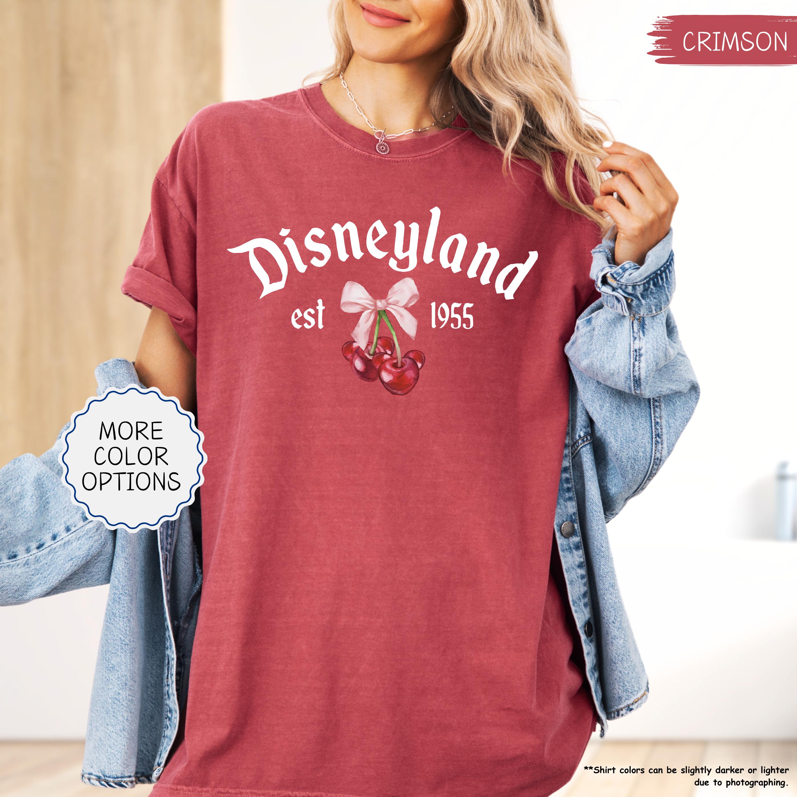 Comfort Colors® Retro Disneyland EST 1955 Tshirt, Disney Cherry
