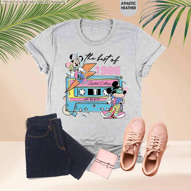 The Best Of 1986 Mickey Shirt, Disney 40th Birthday Tee, Vintage Mickey Minnie Shirt, Disney Limited Edition, Disneyland Birthday Trip Shirt image 8