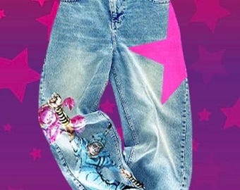 custom sbr anime jeans