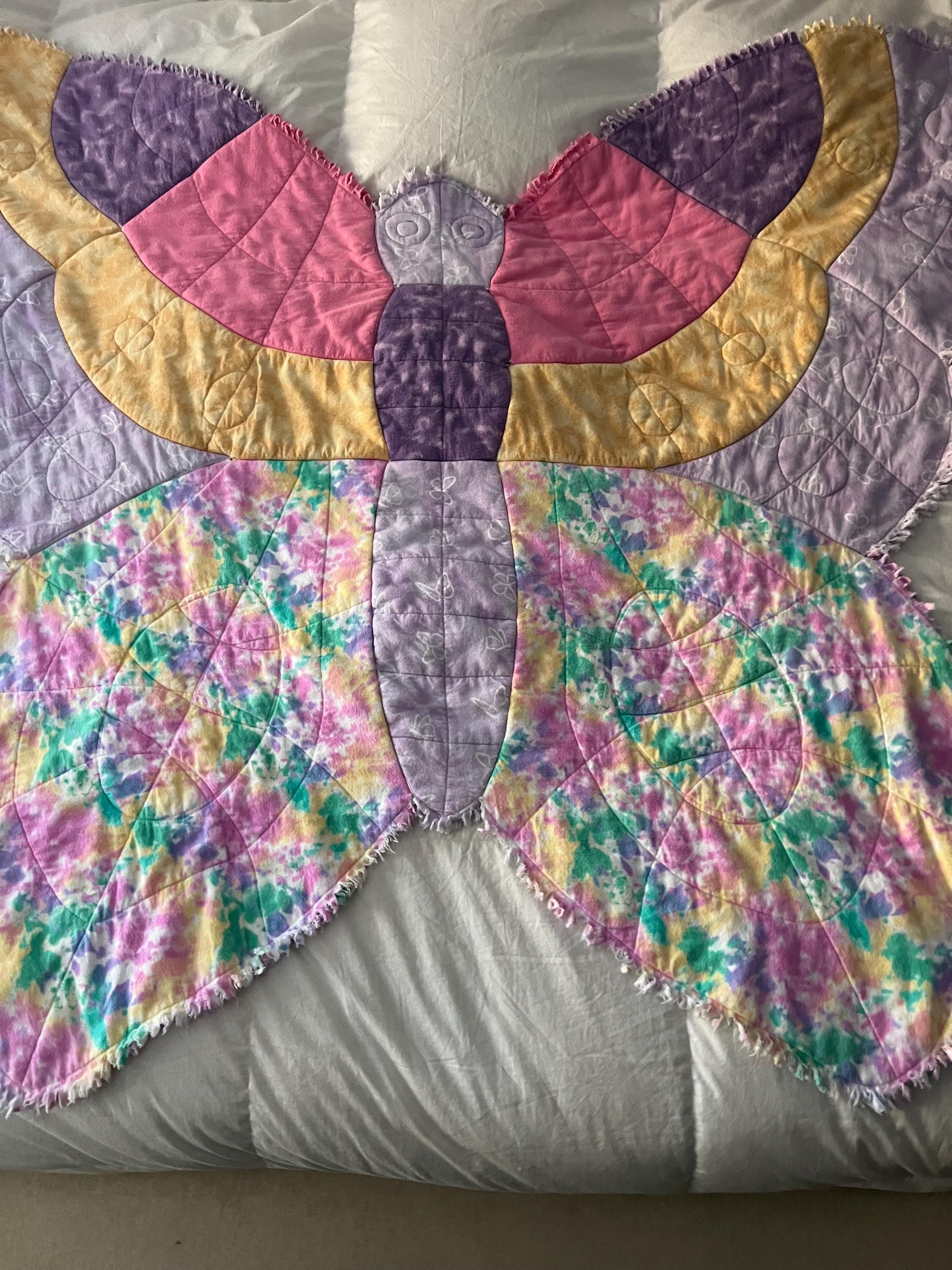 Handmade Rag Quilt, Butterfly Baby Blanket - Etsy