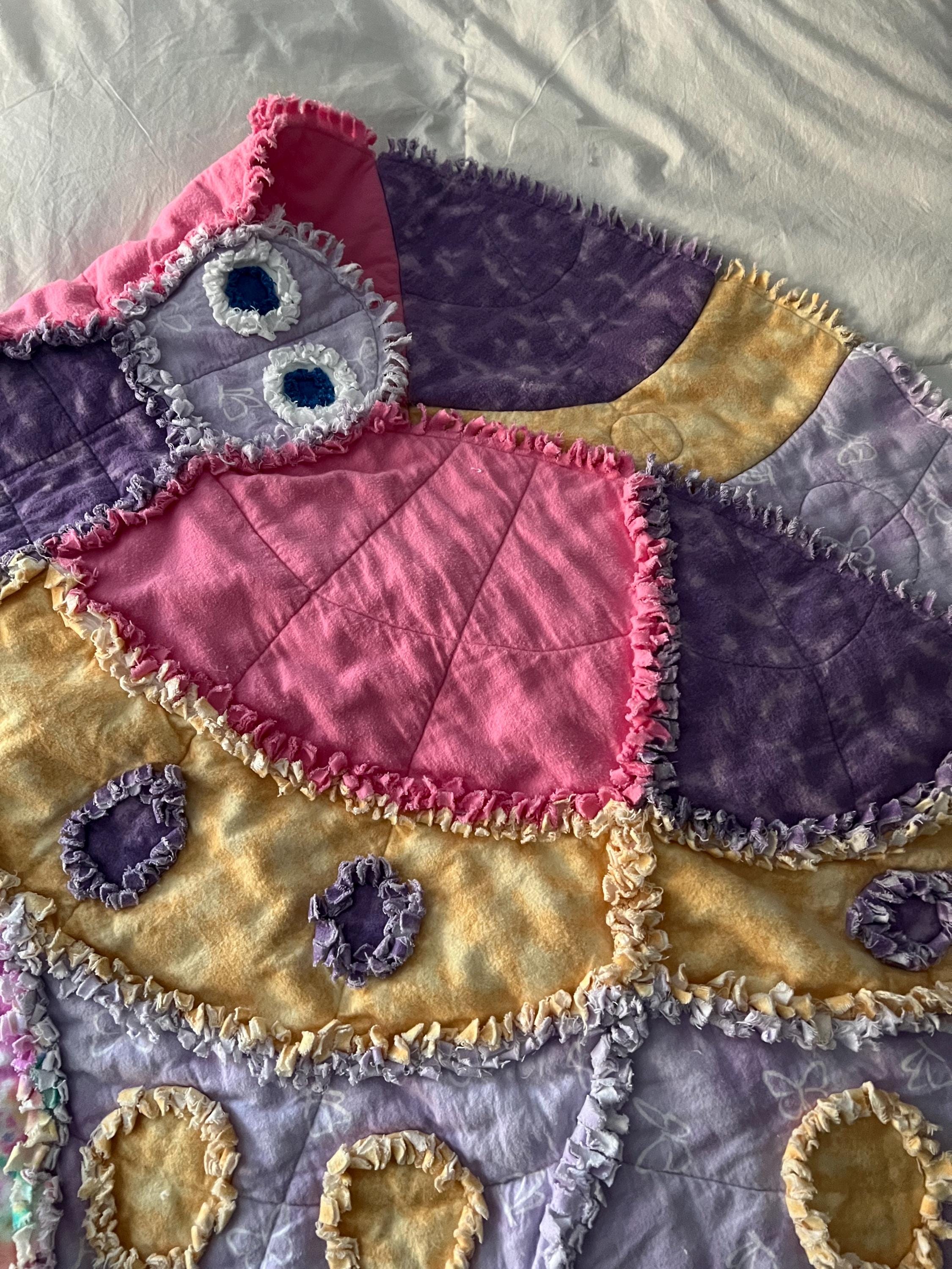 Handmade Rag Quilt, Butterfly Baby Blanket - Etsy