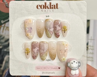 Kamisama Kiss Nails - Almond Nails - Anime Nail - Press On Nails