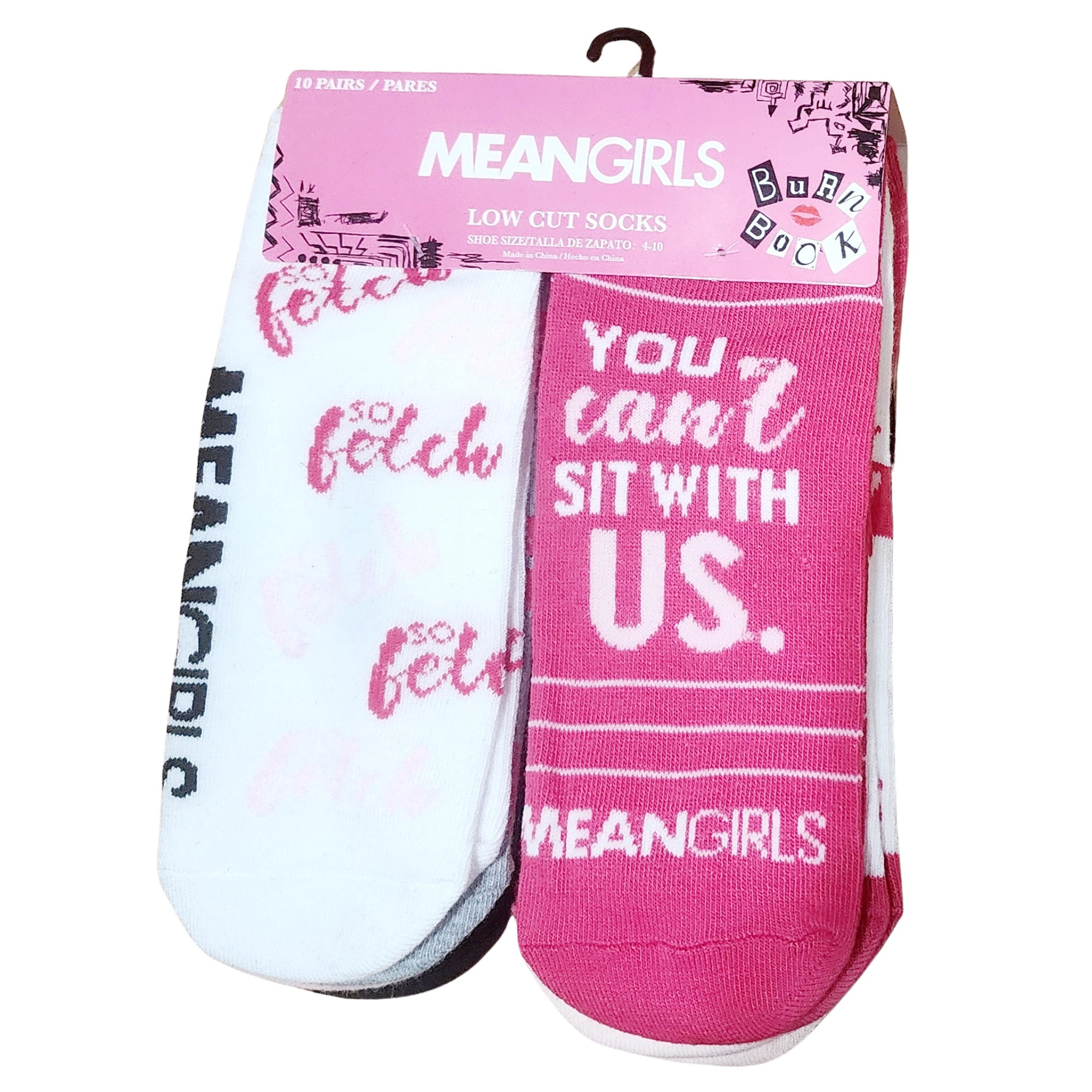  Cool Socks, Mean Girls Wear Pink Wednesday, Crew Sock, Funny  Vibrant Print : Clothing, Shoes & Jewelry