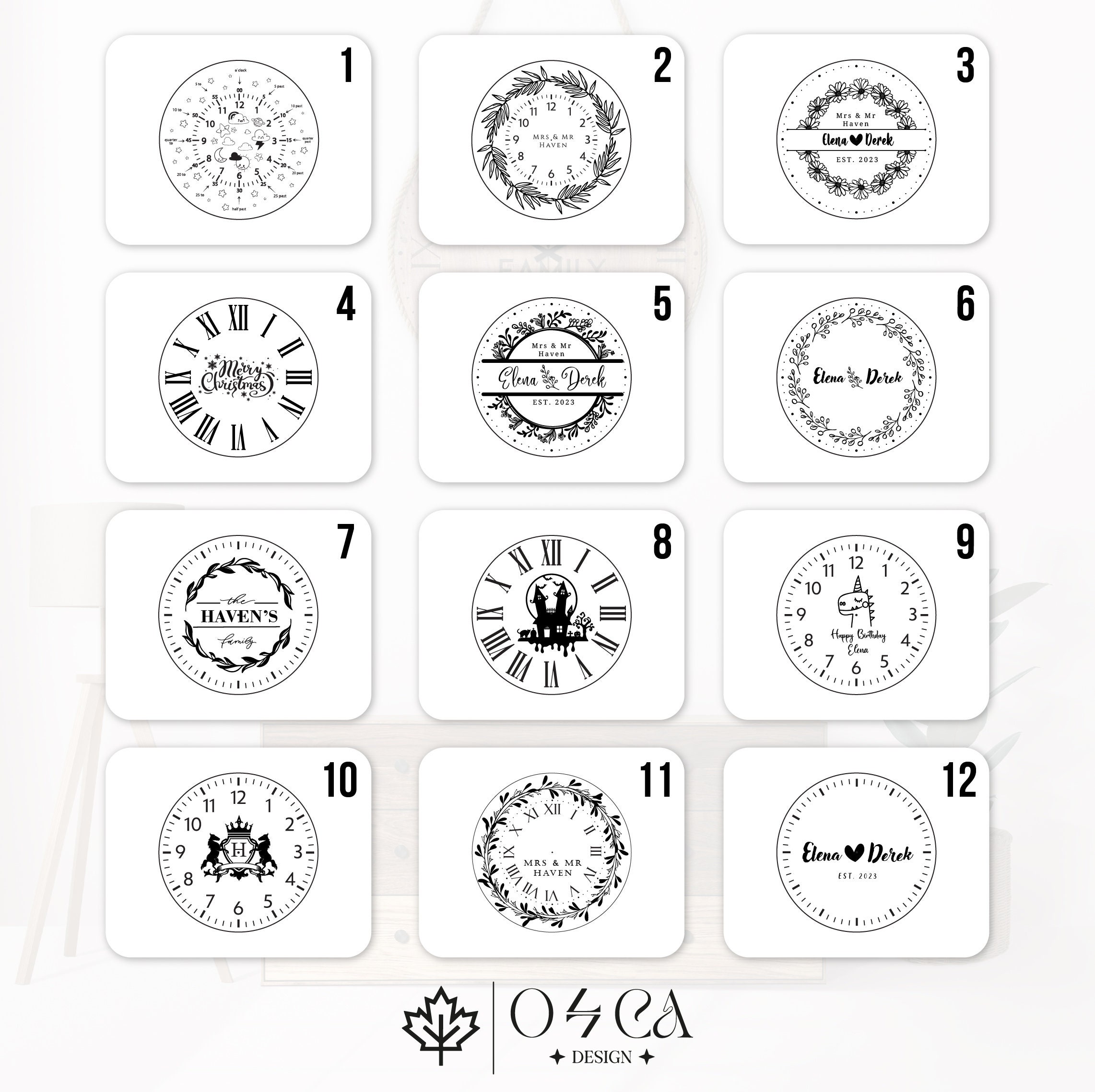 Personalized wedding gifts large wall clock custom wall clock