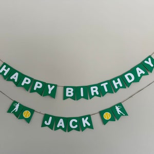 Bannière d'anniversaire de tennis