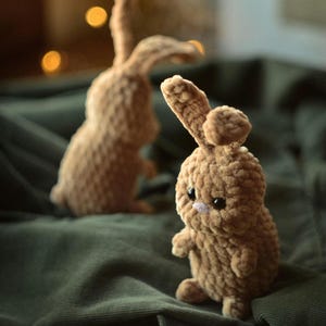 Crochet pattern bunny, amigurumi rabbit pattern, Easter bunny tutorial, no sew crochet plushie pattern, spring amigurumi
