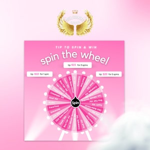 OnlyFans Spin the Wheel, Spin the Wheel, OnlyFans Game, OF Game, Tip Games for OnlyFans, Tip Games, Canva Template