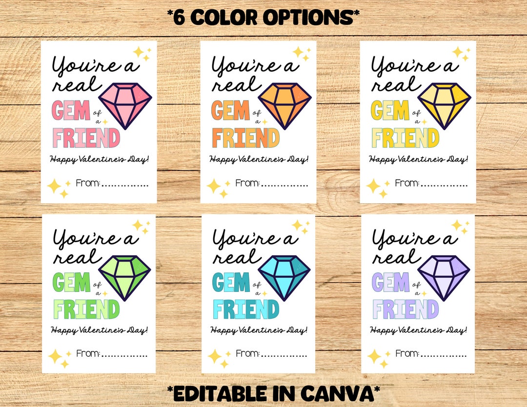 Valentine Ring Pop Printable Etsy