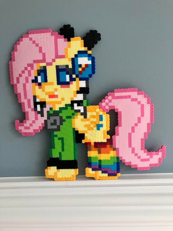 Fluttershy Scene Gir Hoodie Mlp Perler Fuse Bead 8.5x9.5 - Etsy