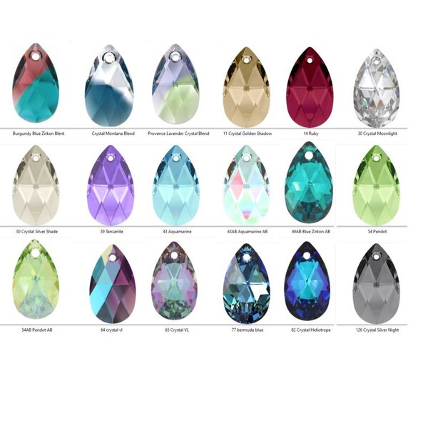 6106 Swarovski Crystals Pear-Shaped 22mm Perfect for Earrings and Pendants, Swarovski Crystal Pendant, Jewelry Sıpplies, Gift for Her