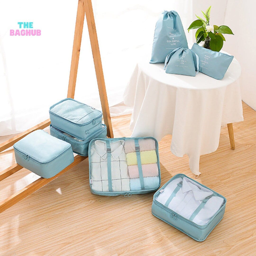 6 Pack Clear Plastic Pillow Carry Storage Bag / Carrier with Handles 70x50cm