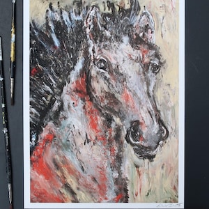 Fine Art Print on Hahnemühle Paper Art Print of the oil painting &quot;Stallion&quot;
