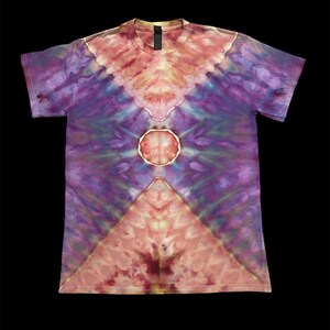 Adult Tie Dye Tshirt / Unisex Short Sleeve Tie Dye / “The Fall Hourglass” Ice Dye