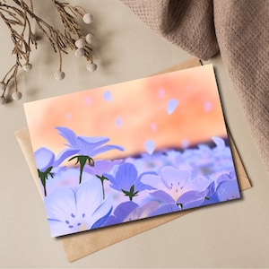 Himmel's Blue Moon Flowers | Postcard Mini Print | Frieren | Florals | Flowers