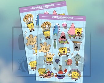 Bubble Buds Sticker Sheet | Cartoons