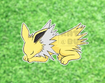 Sleeping Jolteon Eeveelution Sticker | Gaming | Eevee
