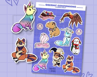 Dreamy Companions Sticker Sheet | Gaming | Dreamlight | Cozy