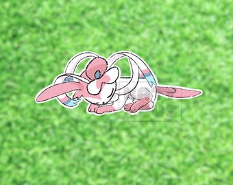 Sleeping Sylveon Eeveelution Sticker | Eevee | Gaming
