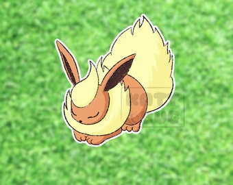 Sleeping Flareon Eeveelution Sticker | Eevee | Gaming