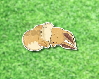 Sleeping Eevee Sticker | Gaming | Stickers