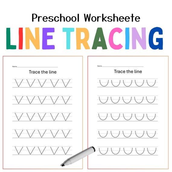Preschool Line Tracing Worksheets: Handwriting Practice (PDF)